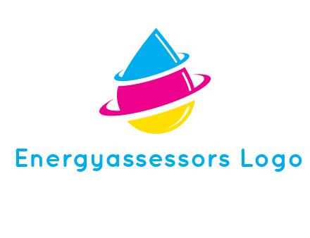 swooshes around the abstract water drop logo