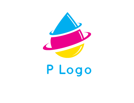 swooshes around the abstract water drop logo