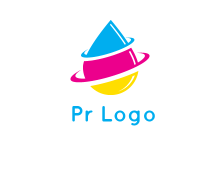 swooshes around the abstract water drop logo