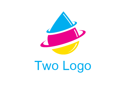 swooshes around the abstract water drop logo