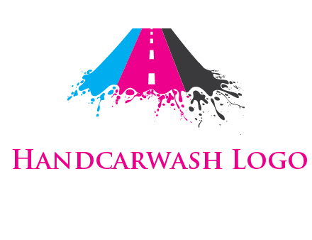 road inside paint splash logo