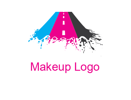 road inside paint splash logo
