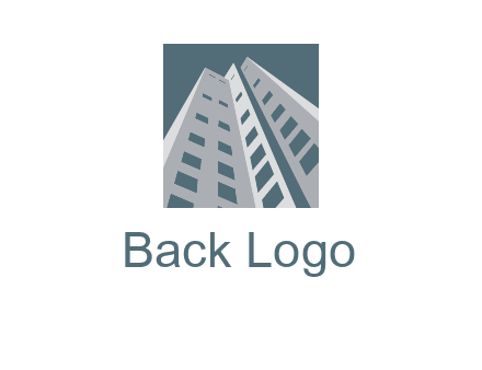 abstract buildings inside the square logo
