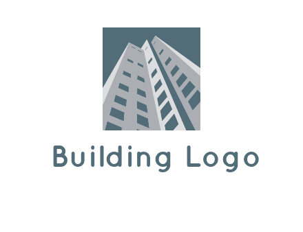abstract buildings inside the square logo