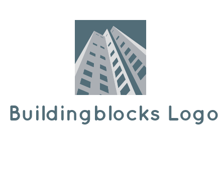 abstract buildings inside the square logo