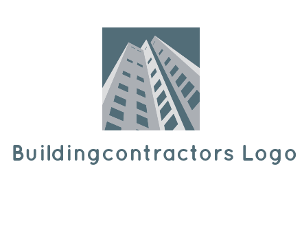abstract buildings inside the square logo