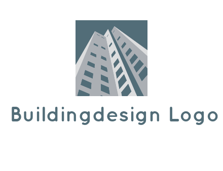 abstract buildings inside the square logo