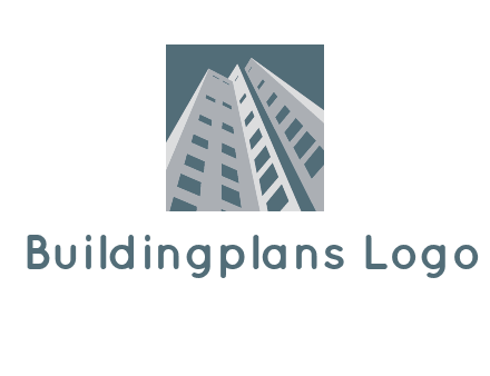 abstract buildings inside the square logo