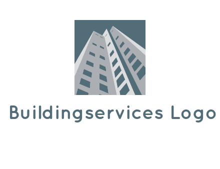 abstract buildings inside the square logo