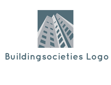 abstract buildings inside the square logo