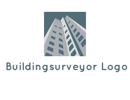 abstract buildings inside the square logo