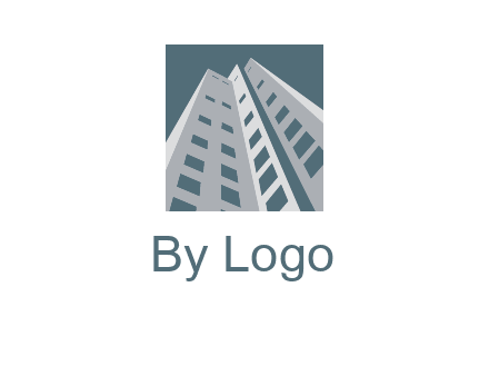 abstract buildings inside the square logo