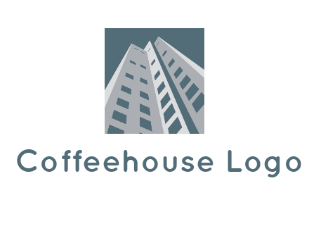 abstract buildings inside the square logo