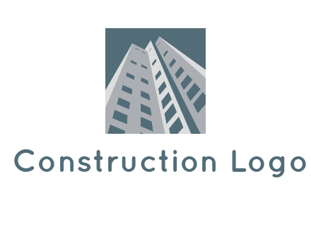 abstract buildings inside the square logo