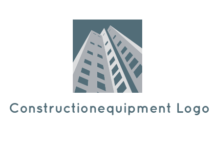 abstract buildings inside the square logo