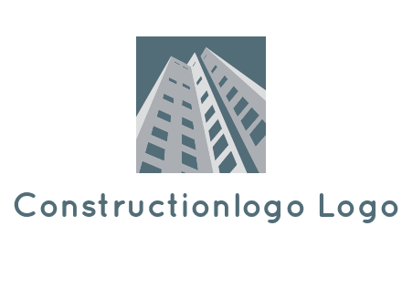 abstract buildings inside the square logo
