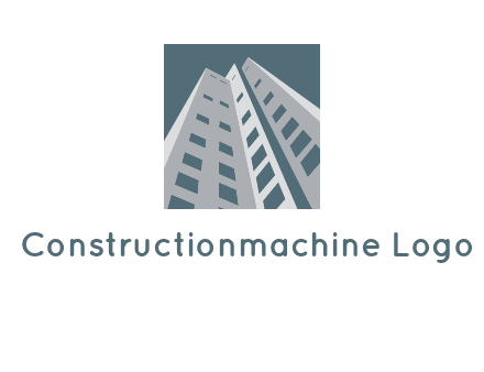 abstract buildings inside the square logo