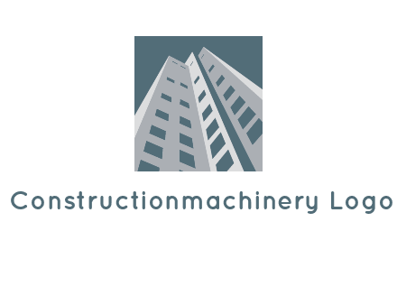 abstract buildings inside the square logo