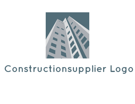 abstract buildings inside the square logo