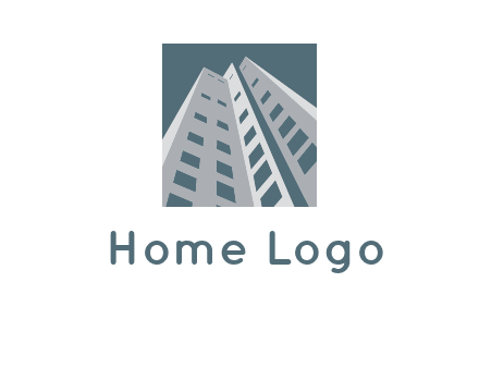 abstract buildings inside the square logo