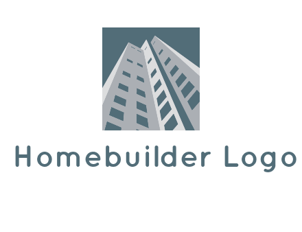 abstract buildings inside the square logo