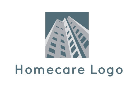 abstract buildings inside the square logo