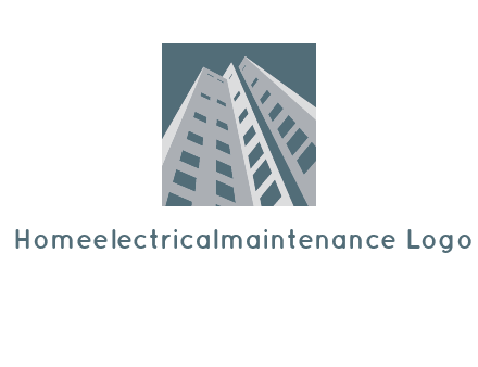 abstract buildings inside the square logo