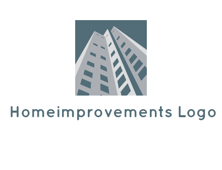 abstract buildings inside the square logo
