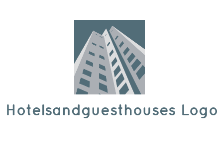 abstract buildings inside the square logo