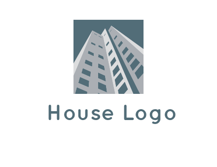 abstract buildings inside the square logo