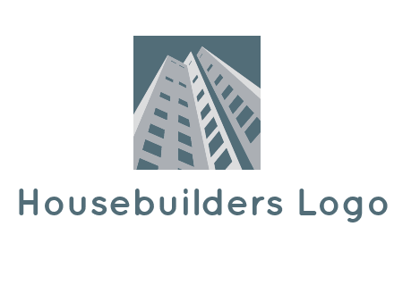 abstract buildings inside the square logo
