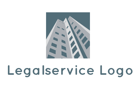 abstract buildings inside the square logo