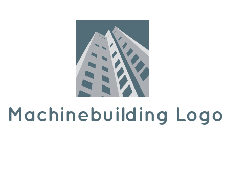 abstract buildings inside the square logo