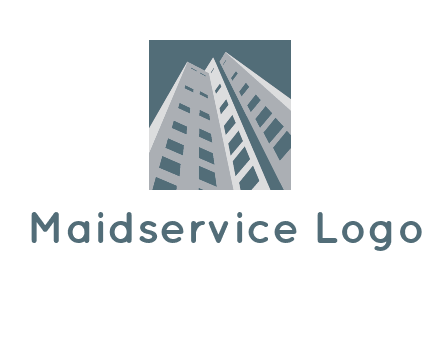 abstract buildings inside the square logo