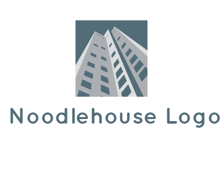 abstract buildings inside the square logo