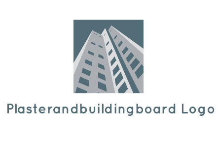 abstract buildings inside the square logo