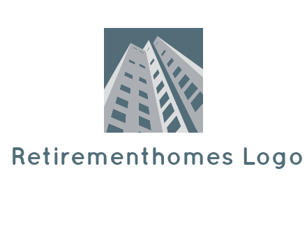 abstract buildings inside the square logo