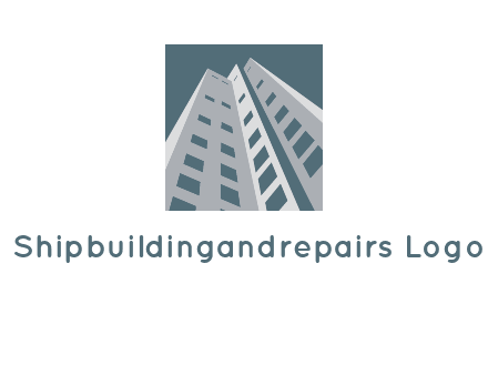 abstract buildings inside the square logo