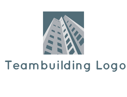abstract buildings inside the square logo