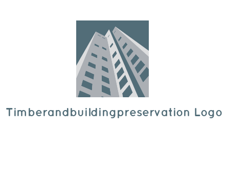 abstract buildings inside the square logo