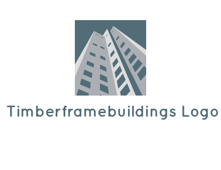 abstract buildings inside the square logo