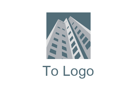 abstract buildings inside the square logo