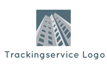 abstract buildings inside the square logo