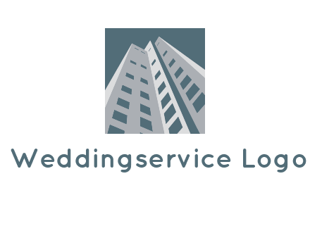 abstract buildings inside the square logo