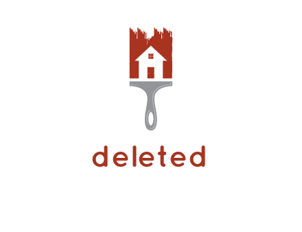 home inside the paint brush logo
