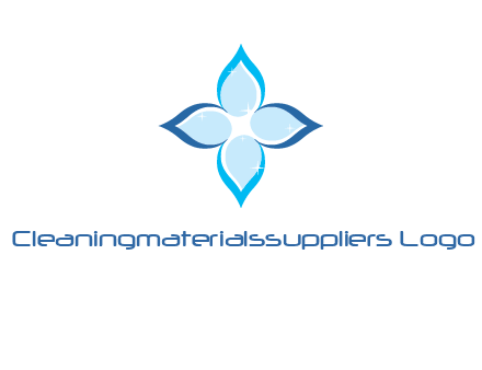 water drops inside the abstract leafs with shine logo