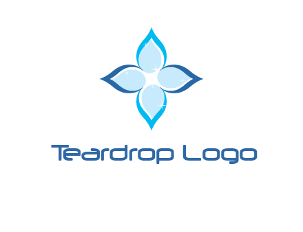 water drops inside the abstract leafs with shine logo