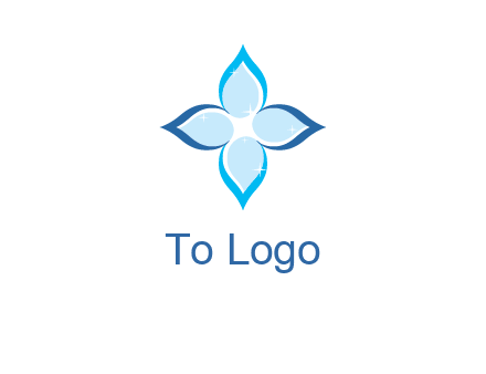 water drops inside the abstract leafs with shine logo