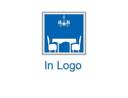chair and table inside the square logo