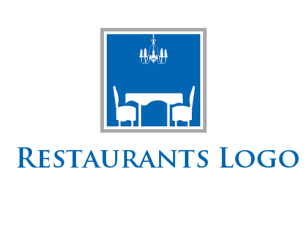 chair and table inside the square logo